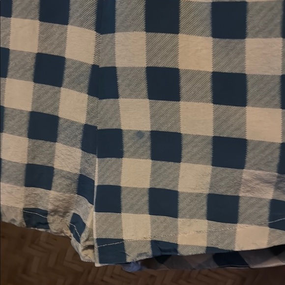 Acacia Swimwear Blue and Tan Pamala Checkered Haiku Romper small - Picture 5 of 14